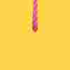 A pink striped school tie on a yellow background